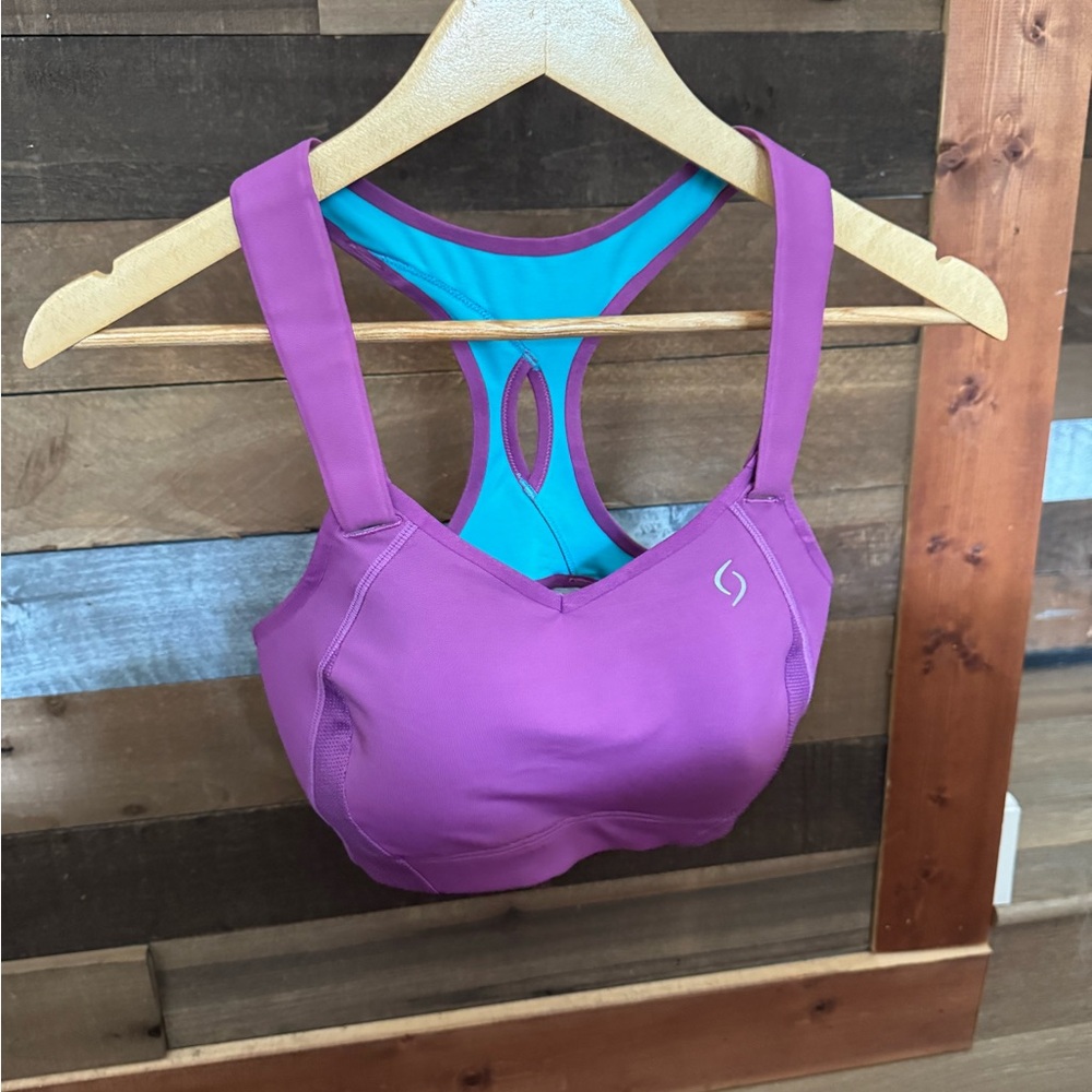 Moving Comfort Purple and Blue Sports Bra